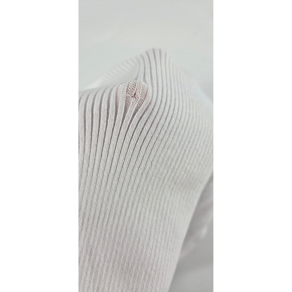 Madewell Cotton Johnny-Collar Sweater Tank Sleeveless Polo Top White Size XXS - Picture 6 of 7